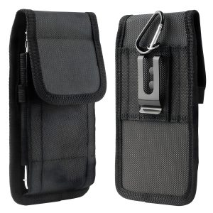 Nylon Phone Pouch Belt Loop Keychain Hook Protective Case-0
